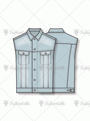 Denim vest jacket