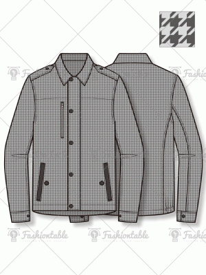 Cotton color block jacket