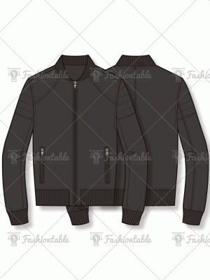 Stitch detail bomber jacket