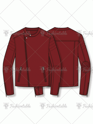 Round neck bike jacket