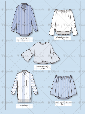 Women stripe shirt set