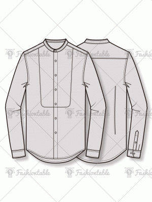 Starched bosom shirt