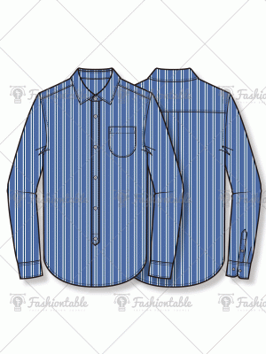 Round pocket shirt
