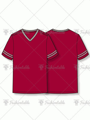 V neck short sleeve tee