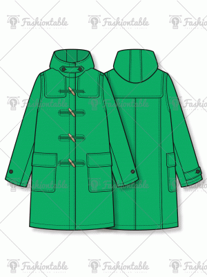 Long duffel coat