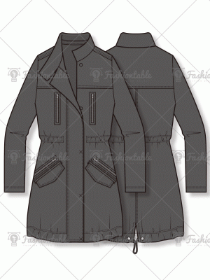 High neck parka