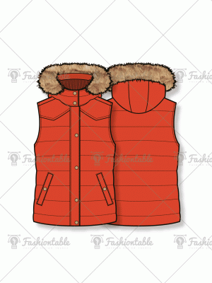 Yoke down vest jumper