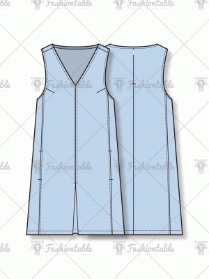 Shift v neck dress