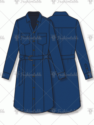 Denim shirt dress