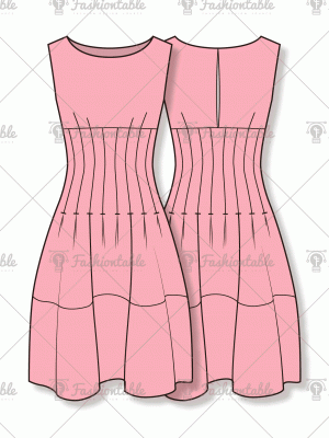 Pegtop sleeveless dress