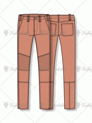 Military stitch detail pants