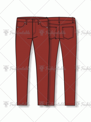 Slim fit red jeans