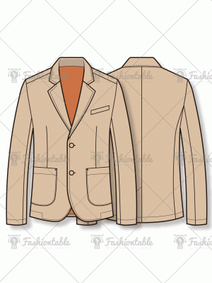 Single two button casual jacket