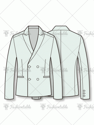 Double button peaked lapel suit