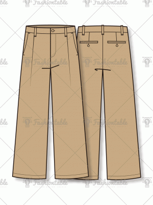 Wide leg one tuck trousers