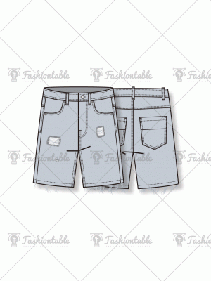 Frayed hems jean