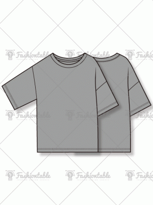 Loose fit drop shoulder tee
