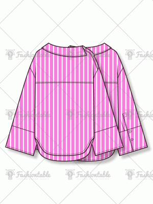 Scarf neck blouse