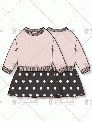 [kids] Mtm layered dress