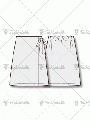 wrap skirt flat design