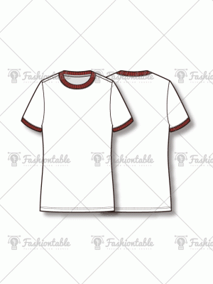 fashion flat t-shirt flat