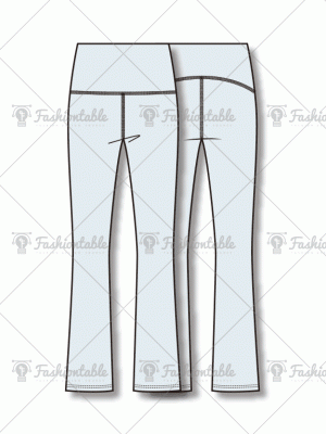yoga pant fashion flat template