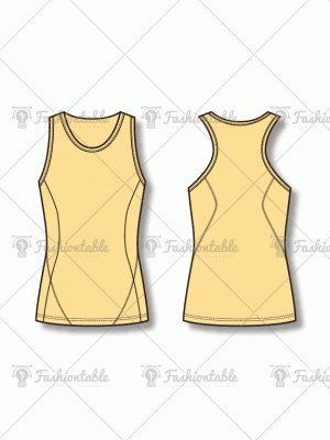 yoga top fashion flat template