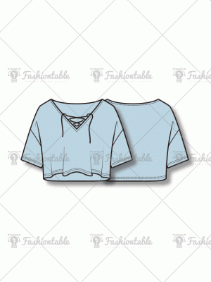 yoga top fashion flat template
