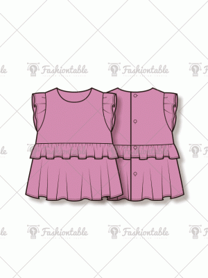 Frill Sleeve Dress