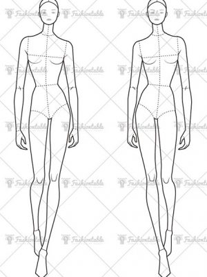 Female Fashion Croquis Template – 2