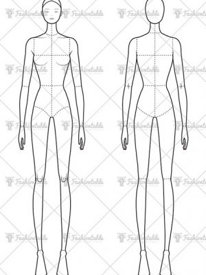 Female Fashion Croquis Template - 1