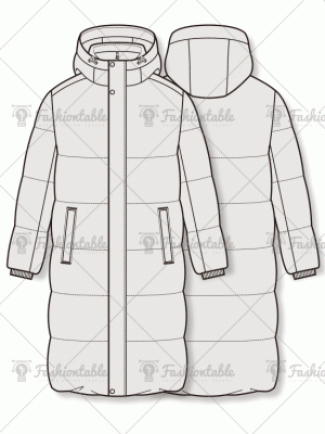 Hoodie long down jumper