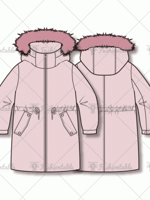 [kid]Fur Trimming Parka