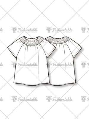 패션도식화 아동복 블라우스