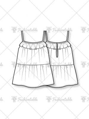 패션도식화 아동복 블라우스도식화
