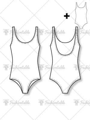 Onepiece swimsuit + back