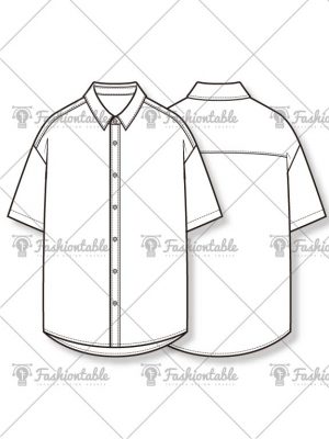 Oversized short sleeve shirt