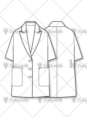 Belted half sleeve jacket
