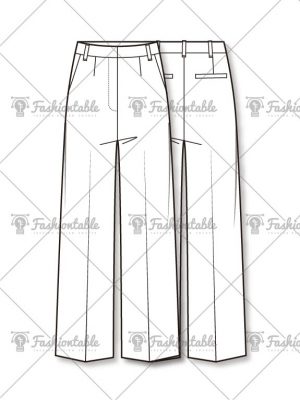 Tuck straight leg slacks