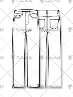 Semi-wide fit denim