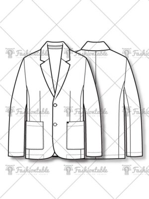 Linen loose fit jacket