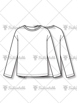 Drop shoulder long sleeve t-shirt