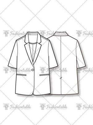 Linen short sleeve jacket