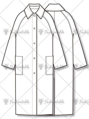 Raglan sleeve coat