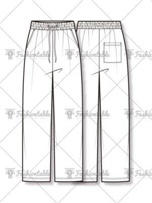 Wide elastic pants