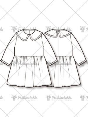 Collar frill dress2