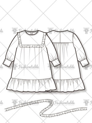 Hem-gathered-frill- dress