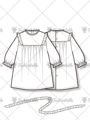 Ruffle-neck-dress