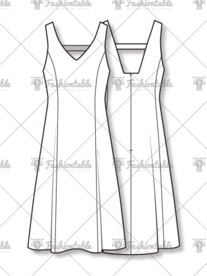V Neck Midi Dress