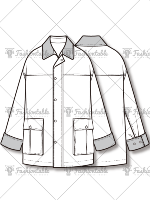 hunting jacket fashion flat